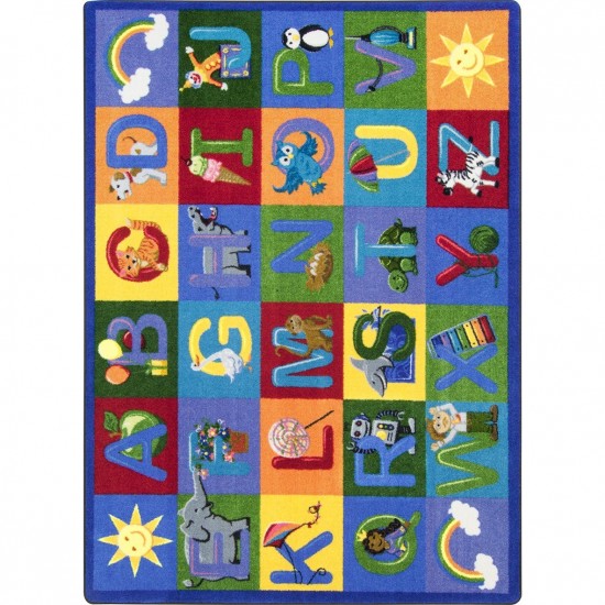 Learning Letter Sounds 10'9" x 13'2" area rug in color Multi