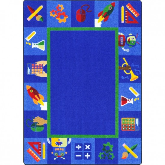 Full STEAM Ahead 10'9" x 13'2" area rug in color Multi