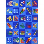 STEAM into Learning 5'4" x 7'8" area rug in color Multi