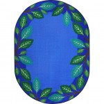 Breezy Branches 7'8" x 10'9" Oval area rug in color Multi