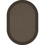 Like Home 3'10" x 5'4" Oval area rug in color Chocolate