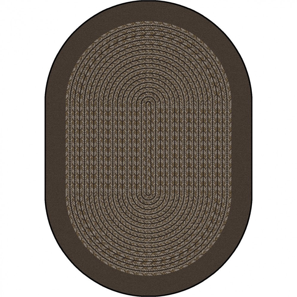 Like Home 3'10" x 5'4" Oval area rug in color Chocolate