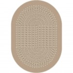 Like Home 3'10" x 5'4" Oval area rug in color Beige