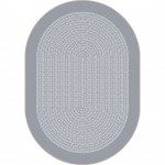 Like Home 3'10" x 5'4" Oval area rug in color Silver