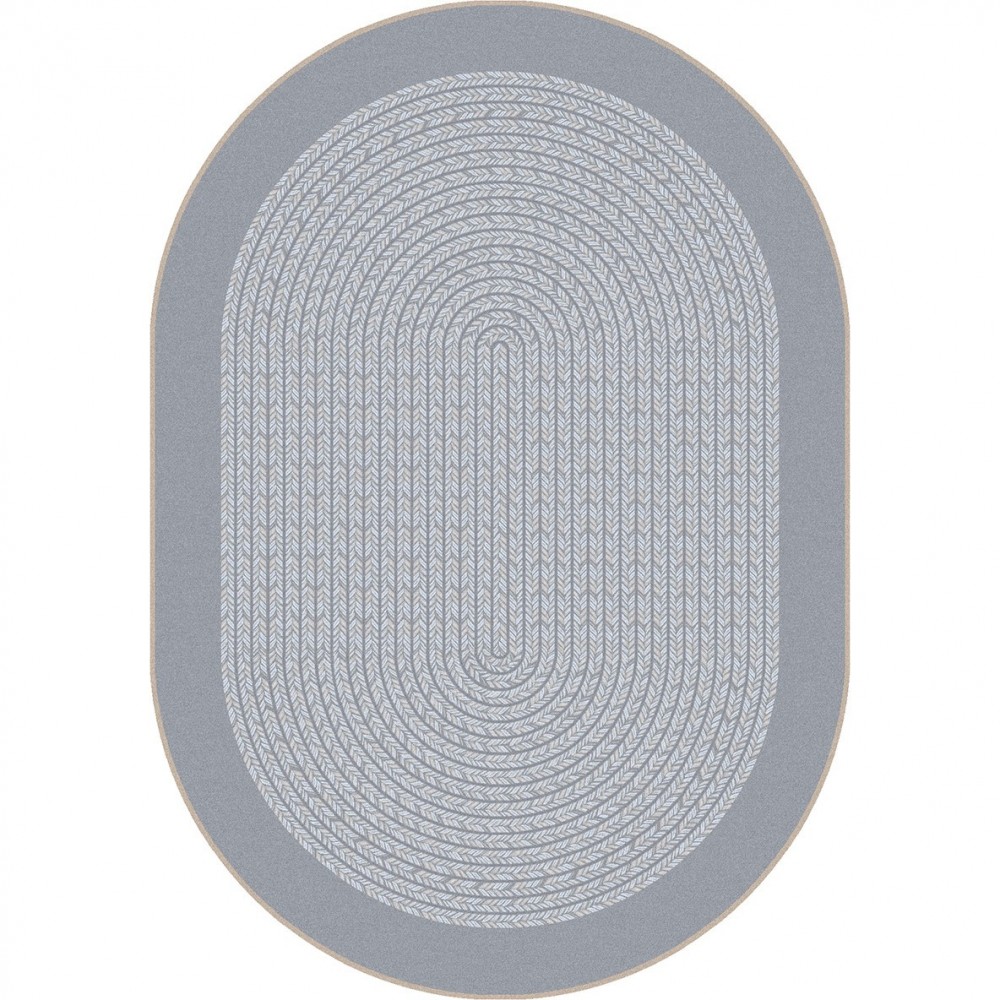 Like Home 3'10" x 5'4" Oval area rug in color Silver