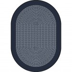 Like Home 5'4" x 7'8" Oval area rug in color Navy