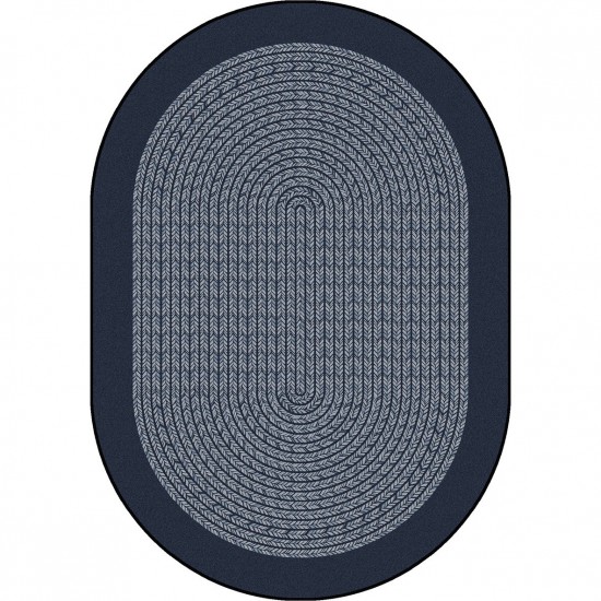 Like Home 5'4" x 7'8" Oval area rug in color Navy