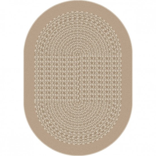 Like Home 5'4" x 7'8" Oval area rug in color Beige