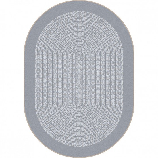 Like Home 5'4" x 7'8" Oval area rug in color Silver