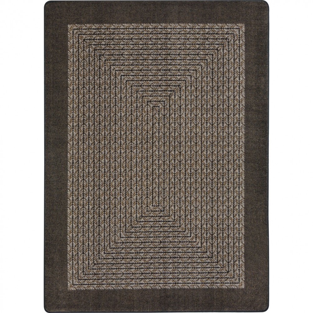 Like Home 7'8" x 10'9" area rug in color Chocolate