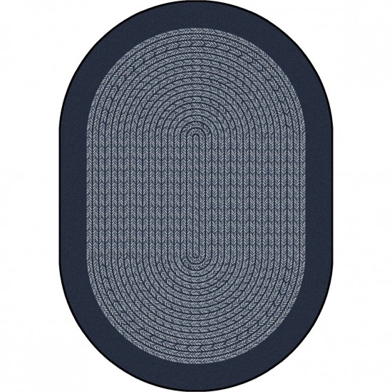 Like Home 7'8" x 10'9" Oval area rug in color Navy