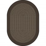 Like Home 7'8" x 10'9" Oval area rug in color Chocolate