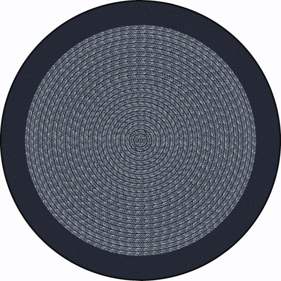 Like Home 7'7" Round area rug in color Navy