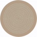 Like Home 7'7" Round area rug in color Beige