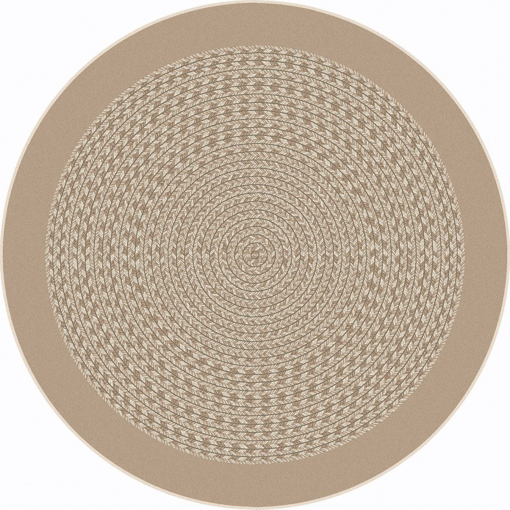 Like Home 7'7" Round area rug in color Beige