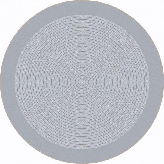 Like Home 7'7" Round area rug in color Silver