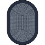 Like Home 10'9" x 13'2" Oval area rug in color Navy