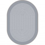 Like Home 10'9" x 13'2" Oval area rug in color Silver