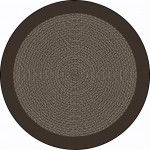 Like Home 5'4" Round area rug in color Chocolate