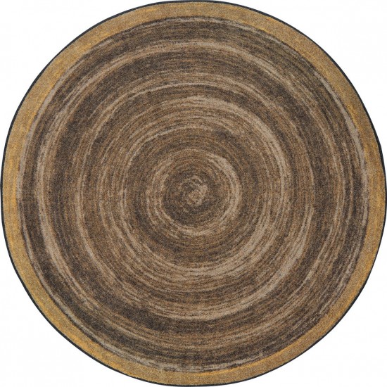 Feeling Natural 7'7" Round area rug in color Walnut