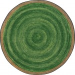 Feeling Natural 7'7" Round area rug in color Pine