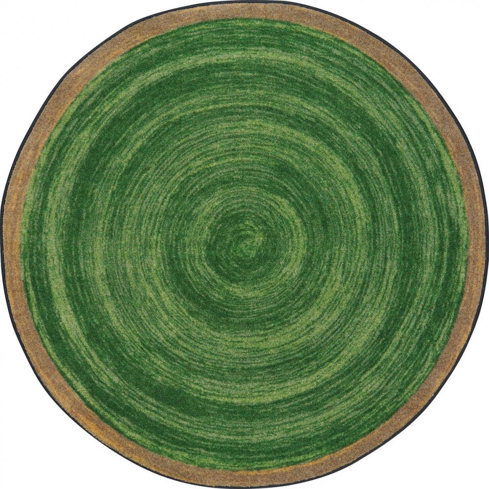 Feeling Natural 7'7" Round area rug in color Pine