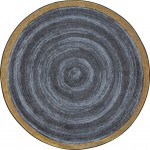 Feeling Natural 5'4" Round area rug in color Slate