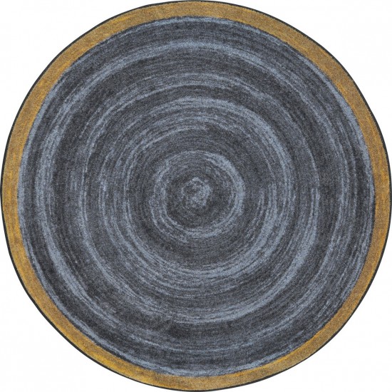 Feeling Natural 5'4" Round area rug in color Slate