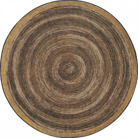 Feeling Natural 5'4" Round area rug in color Walnut