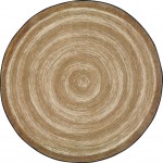 Feeling Natural 5'4" Round area rug in color Sand