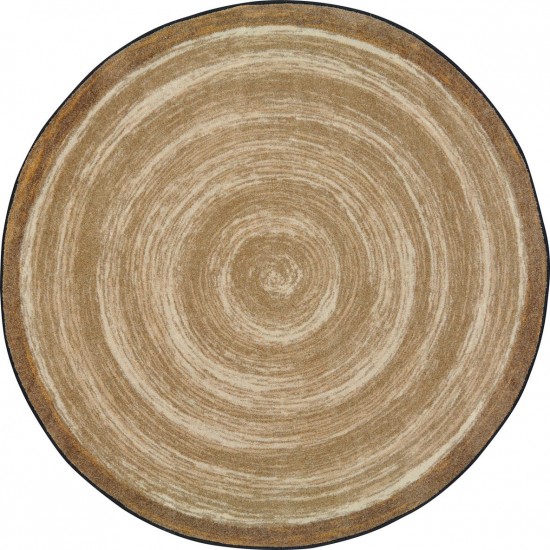 Feeling Natural 5'4" Round area rug in color Sand