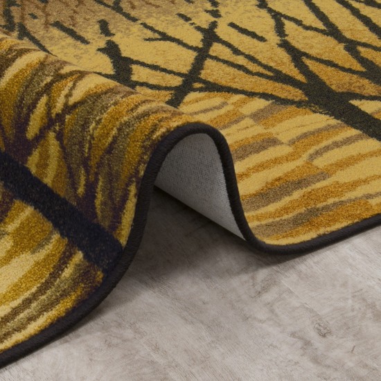 Woodland Way 5'4" x 7'8" area rug in color Goldenrod