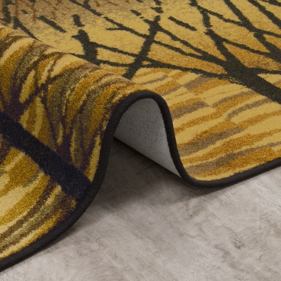 Woodland Way 10'9" x 13'2" area rug in color Goldenrod