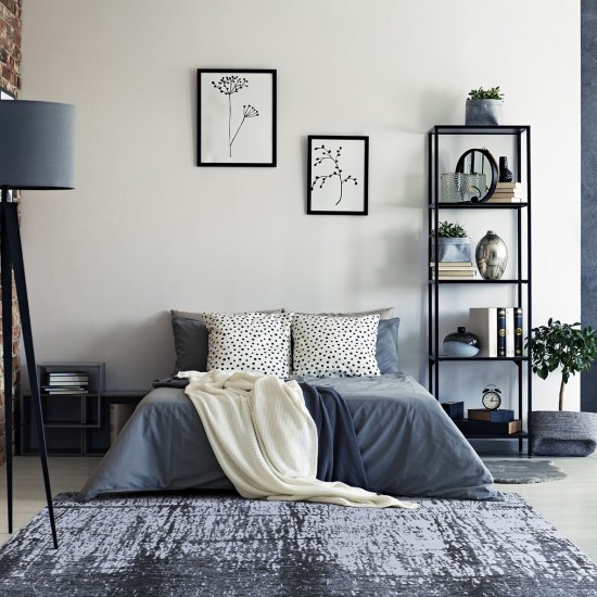 Winterhaven 3'10" x 5'4" area rug in color Charcoal