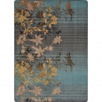 Peaceful Garden 5'4" x 7'8" area rug in color Lagoon