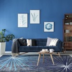 Sputnik 3'10" x 5'4" area rug in color Sapphire