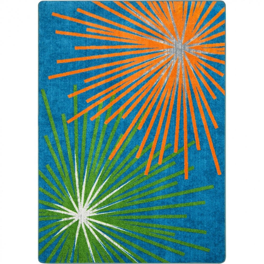 Sputnik 7'8" x 10'9" area rug in color Citrus