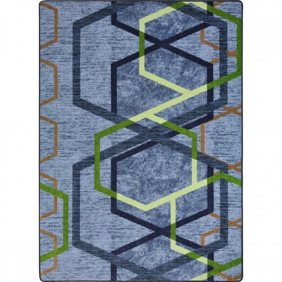 Double Helix 3'10" x 5'4" area rug in color Emerald