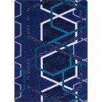 Double Helix 3'10" x 5'4" area rug in color Violet