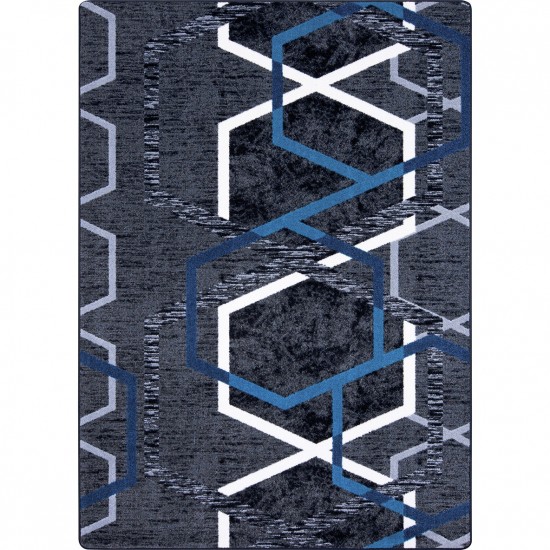 Double Helix 5'4" x 7'8" area rug in color Sapphire