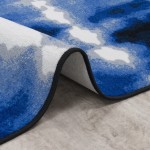 Sound Off 3'10" x 5'4" area rug in color Cobalt