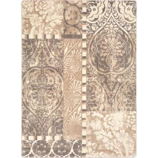 Royal Mosaic 5'4" x 7'8" area rug in color French Cream