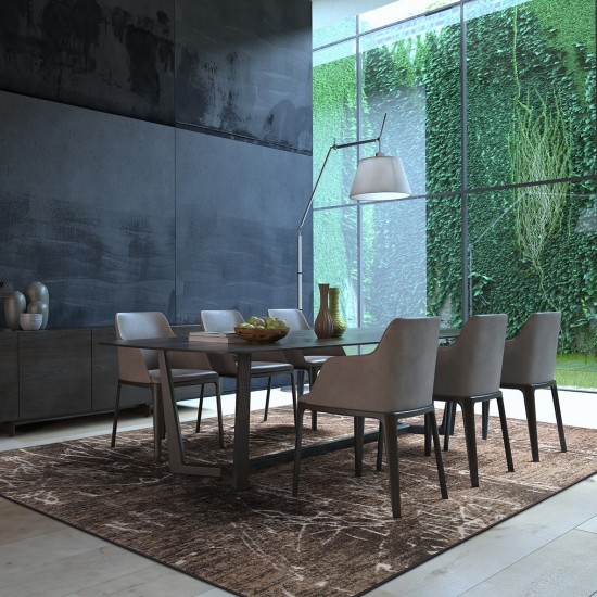 Fractured 5'4" x 7'8" area rug in color Umber