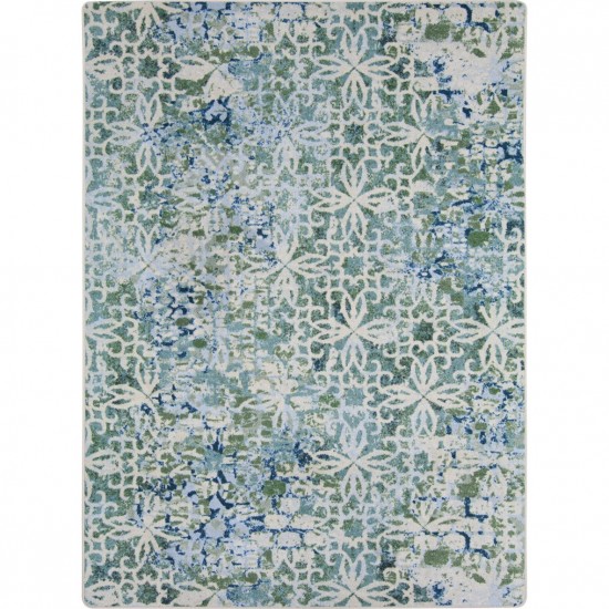 Composite 5'4" x 7'8" area rug in color Sea Green