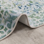 Composite 5'4" x 7'8" area rug in color Sea Green