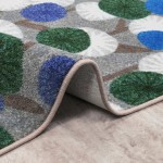 Posy Grove 7'8" x 10'9" area rug in color Peacock