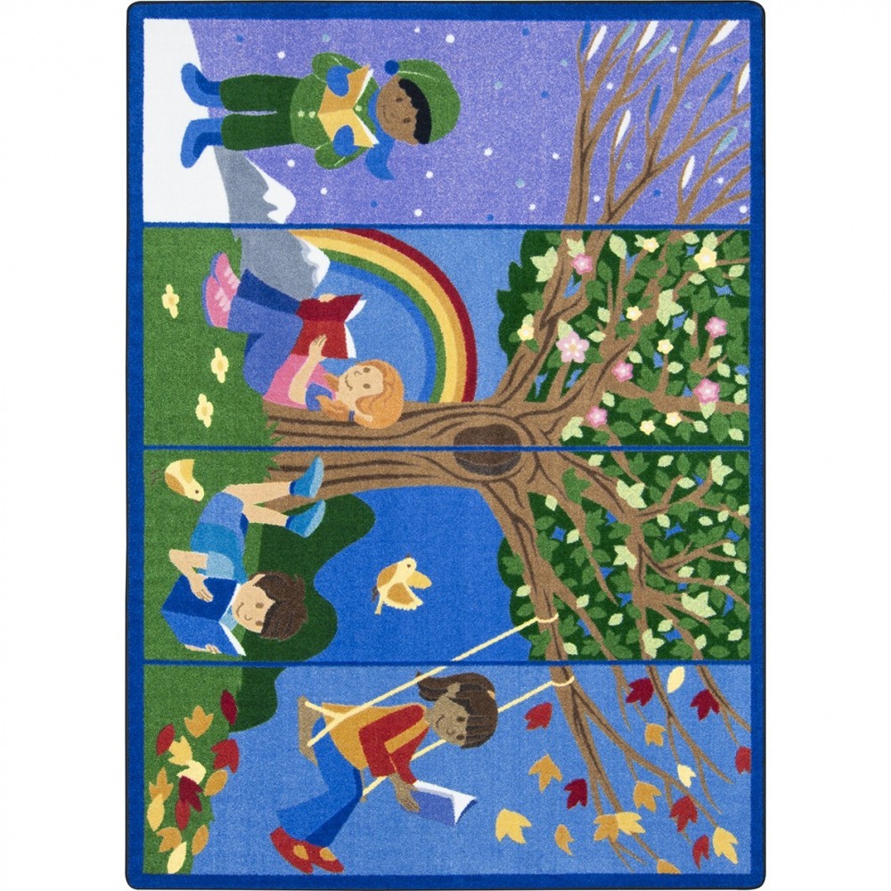 Seasons of Reading 5'4" x 7'8" area rug in color Multi