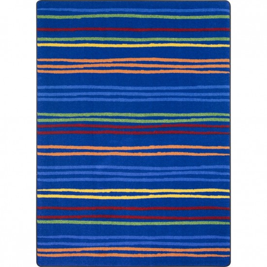 All Lined Up 5'4" x 7'8" area rug in color Rainbow