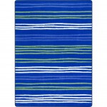 All Lined Up 5'4" x 7'8" area rug in color Seaglass