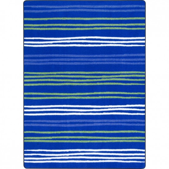 All Lined Up 5'4" x 7'8" area rug in color Seaglass